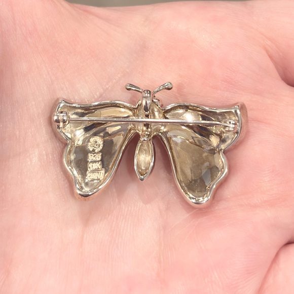 Grossbardt Southwestern Butterfly Pendant/Brooch, Colorful Inlay 925 18K Luxury - Picture 9 of 15